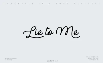 Lie to Me Font