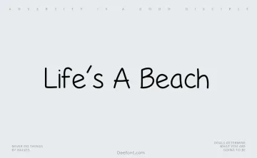 Life’s A Beach Font