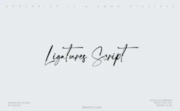 Ligatures Script Font
