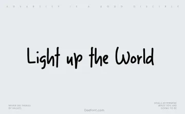 Light up the World Font