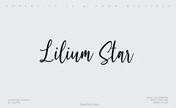 Lilium Star Font
