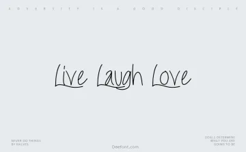 Live Laugh Love Font
