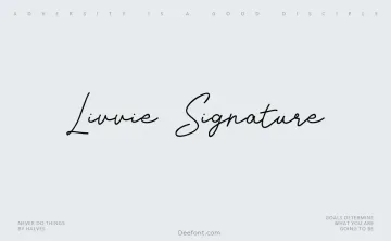 Livvie Signature Font