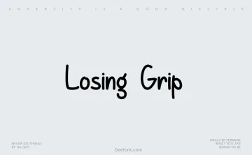 Losing Grip Font