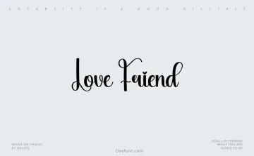 Love Friend Font