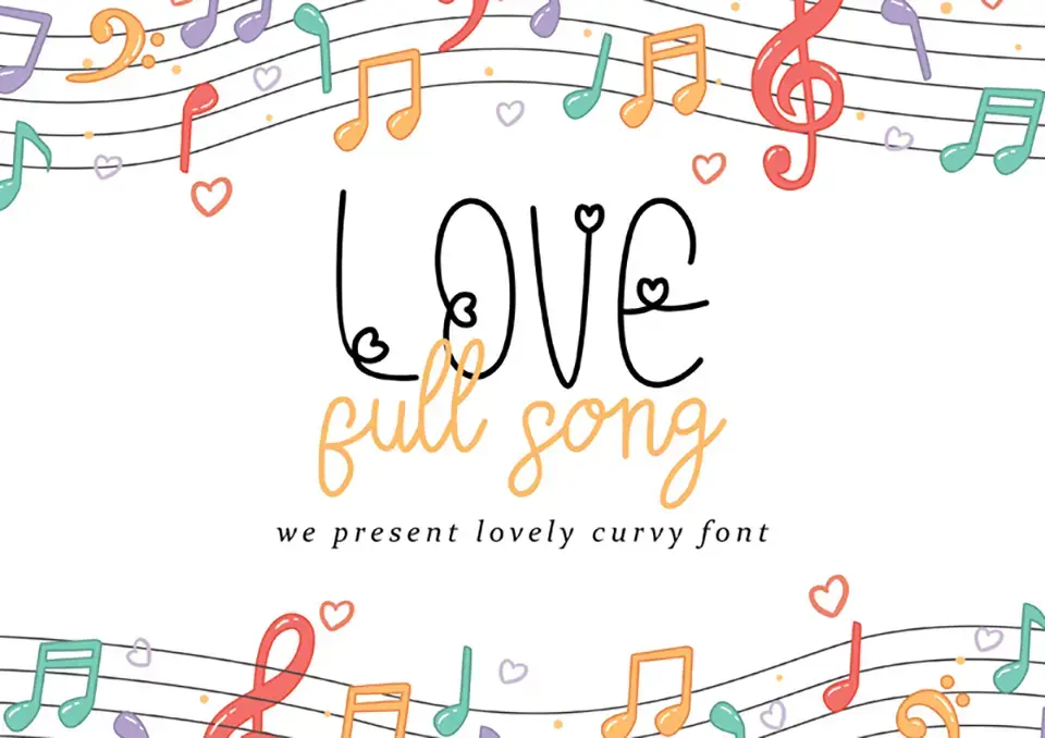 Love Full Song Font