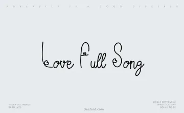 Love Full Song Font