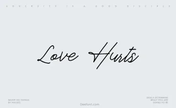 Love Hurts Font
