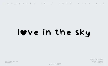 Love In The Sky Font