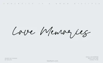 Love Memories Font