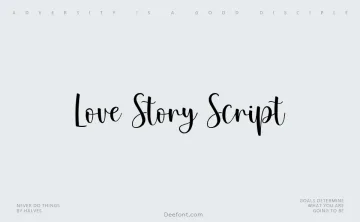 Love Story Script Font