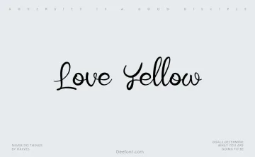 Love Yellow Font