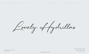 Lovely Hydrillas Font