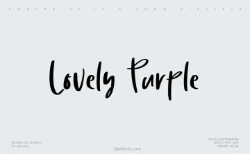 Lovely Purple Font