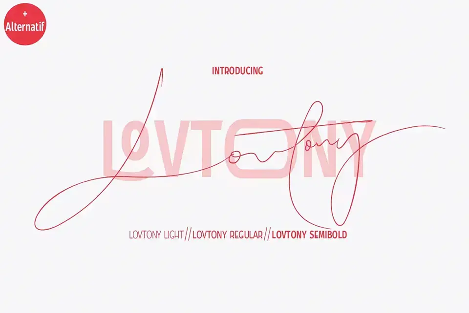 Lovtony Script Font
