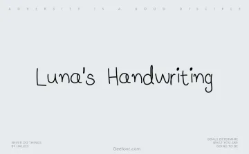 Luna’s Handwriting Font