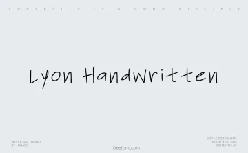 Lyon Handwritten Font