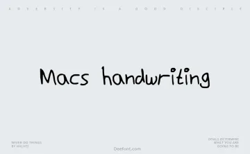 Macs handwriting Font