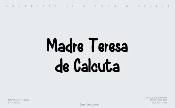 Madre Teresa de Calcuta Font
