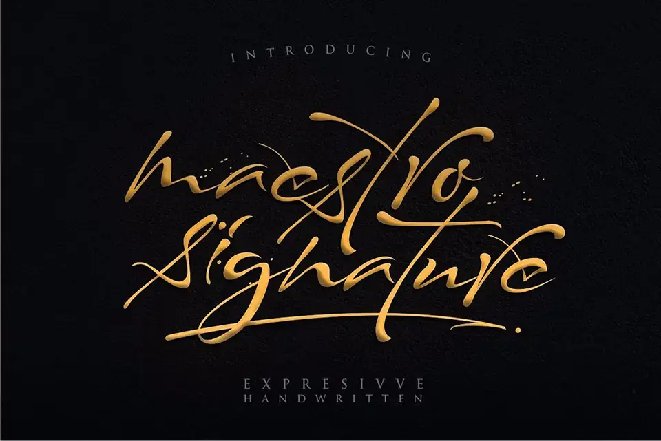 Maestro Signature Font