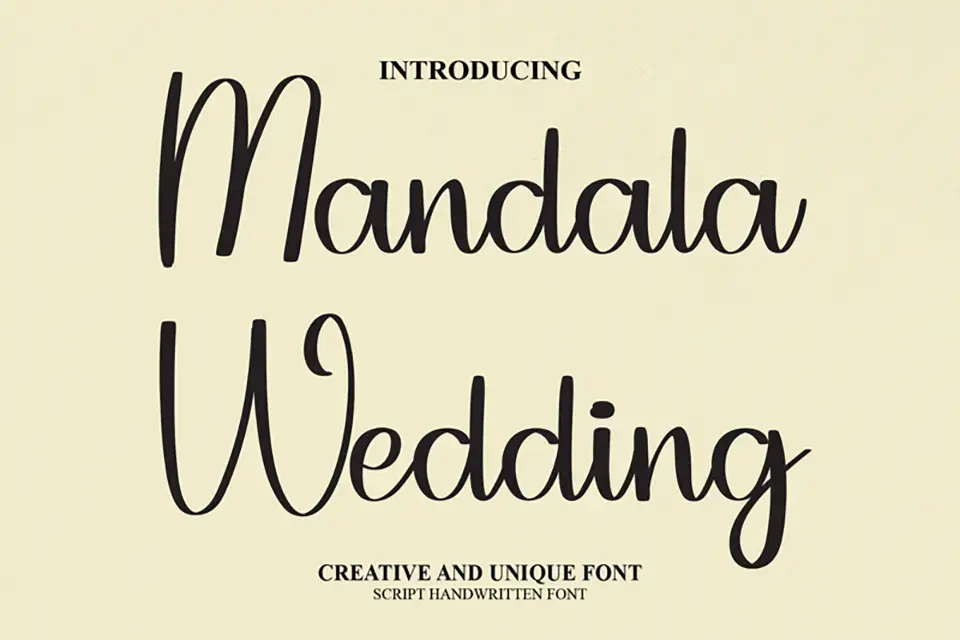 Mandala Wedding Script Font