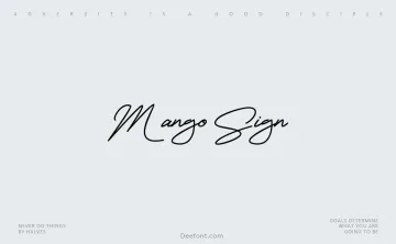 Mango Sign Font