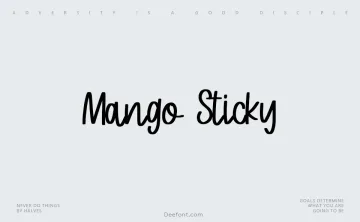 Mango Sticky Font