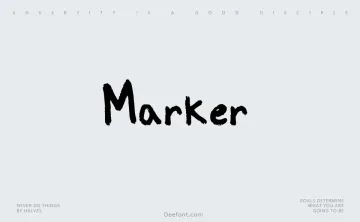 Marker Font