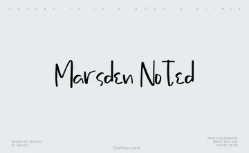 Marsden Noted Font