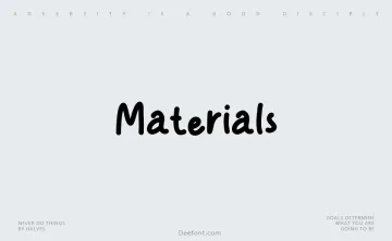Materials Font