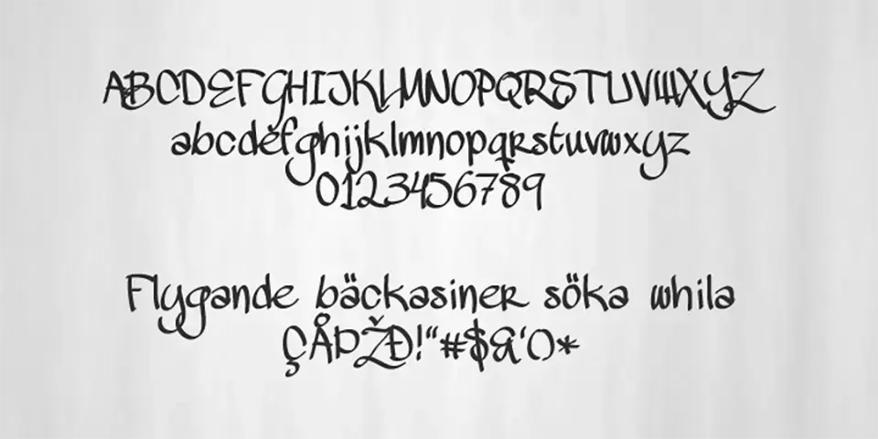 Mawns Handwriting Font