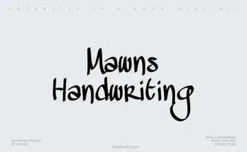 Mawns Handwriting Font