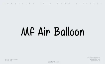 Mf Air Balloon Font