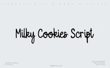 Milky Cookies Script Font