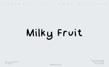 Milky Fruit Font