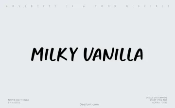 Milky Vanilla Font