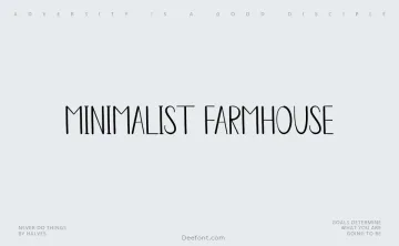 Minimalist Farmhouse Font