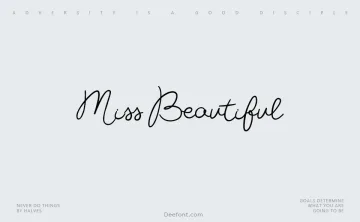 Miss Beautiful Font
