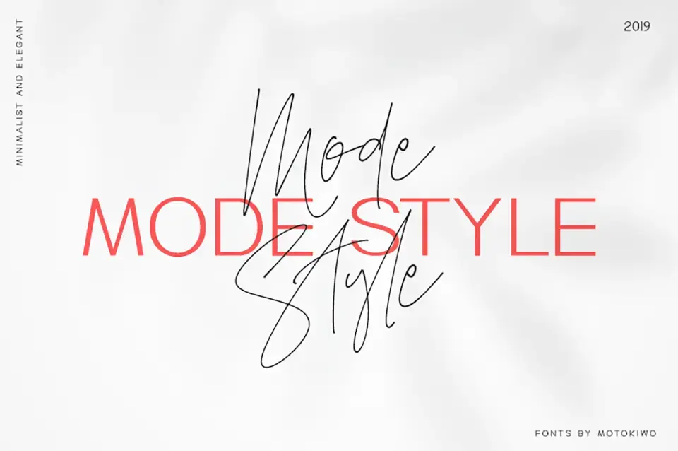 Mode Style Script Font