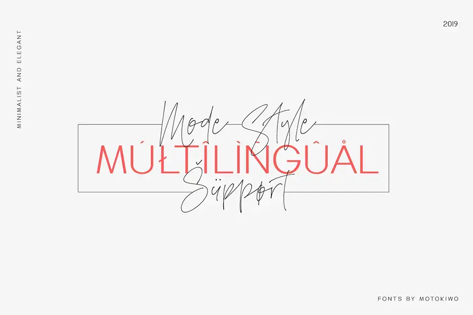 Mode Style Script Font