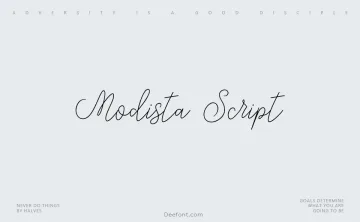 Modista Script Font