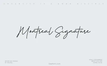 Montreal Signature Font