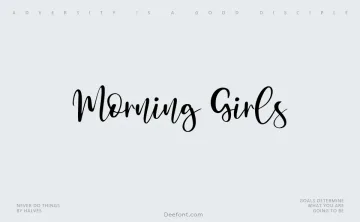 Morning Girls Font