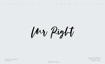 Mr Right Font