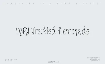 MRF Freckled Lemonade Font