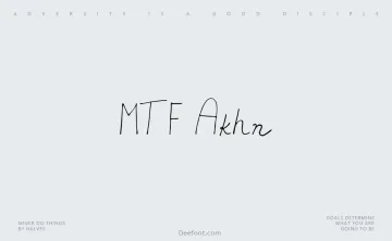 MTF Akhn Font