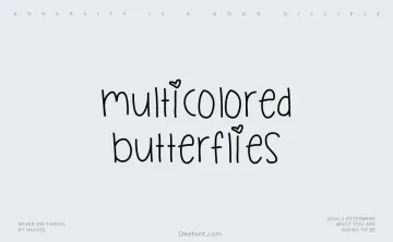 Multicolored Butterflies Font