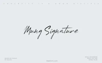 Mung Signature Font