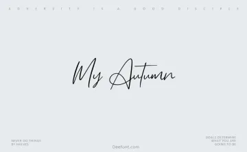 My Autumn Font