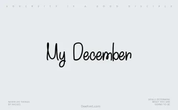 My December Font